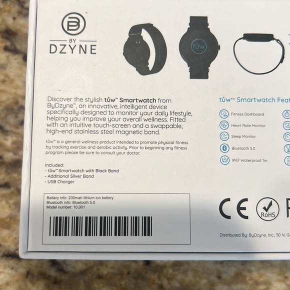 TUW by Dzyne smartwatch. iOS and android compatible. - Picture 5 of 5